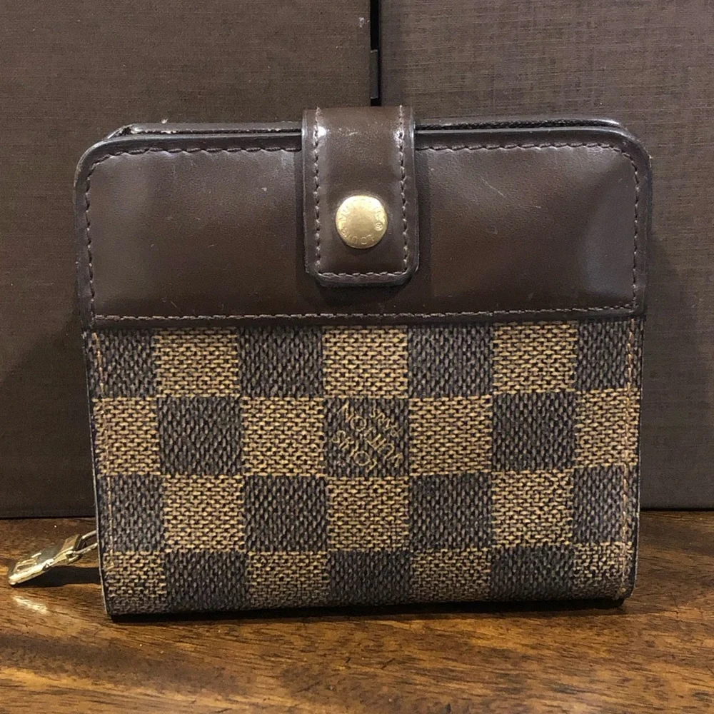 LOUIS VUITTON Damier Ebene Compact Bifold Wallet CA1011 Spain